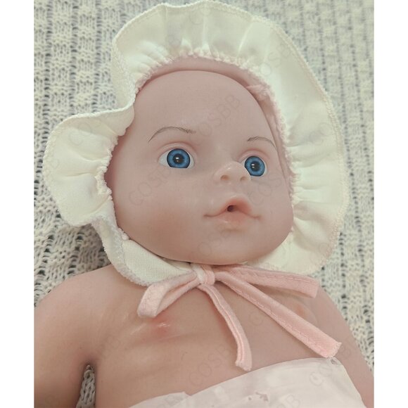 45cm Open Eyes Reborn Baby Girl Doll 5.61lbs Silicone Dolls Can Drink Water&Pee - Picture 11 of 16